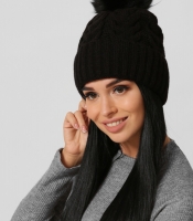 Женская шапка с помпоном 38333