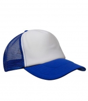 Кепка-тракер унисекс с сеткой, белый-синий 56231