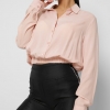 Женская блузка на резинке цвет пудра 36857  xp-1595