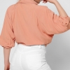 Модная персиковая блузка на завязке 36860  xp-1599