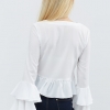 Блуза с рюшами белого цвета 27399  xp-1640