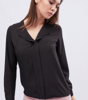 Классическая черная женская блуза 32553