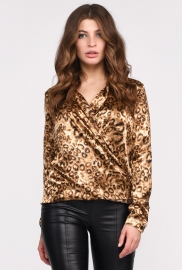 Модная женская блуза с леопардовым принтом 35100