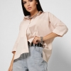 Хлопковая бежевая блуза oversize 37398 xp-1685 Хлопковая бежевая блуза oversize 37398 xp-1685