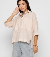 Хлопковая бежевая блуза oversize 37398