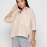Хлопковая бежевая блуза oversize 37398 Хлопковая бежевая блуза oversize 37398