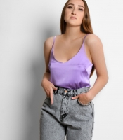 Шелковая блуза фиолетового цвета 53855