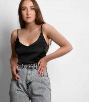 Шелковая блуза черного цвета 53854