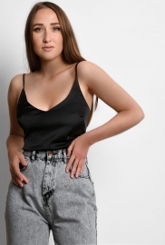 Шелковая блуза черного цвета 53854