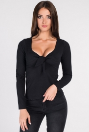 Черный женский гольф в рубчик 34055 Черный женский гольф в рубчик 34055