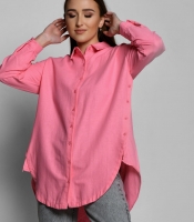 Теплая рубашка розового цвета 55188