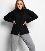 Хлопковая рубашка черного цвета 55184