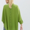 Шифоновая рубашка оверсайз цвет оливка 32216  xp-1706