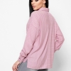 Розовая рубашка oversize в полоску 34010 xp-1715 Розовая рубашка oversize в полоску 34010 xp-1715