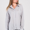 Женская серая рубашка в полоску 34050  xp-1719
