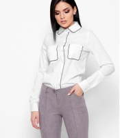 Белая рубашка прямого силуэта 34097
