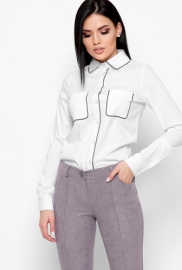 Белая рубашка прямого силуэта 34097