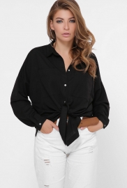 Черная женская рубашка 36246 Черная женская рубашка 36246