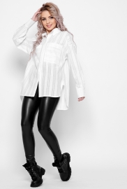 Белая рубашка в полоску 41027 Белая рубашка в полоску 41027