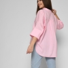 Женская розовая рубашка свободного силуэта 50839  xp-1737