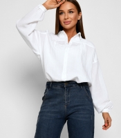 Белая блуза оверсайз 51777