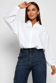 Белая блуза оверсайз 51777 Белая блуза оверсайз 51777