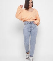 Стильные мом джинсы с потёртостями 43130