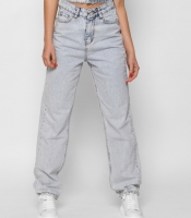 Голубые джинсы с двойным поясом 45921