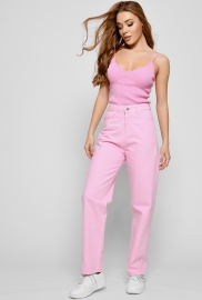 Розовые джинсы релаксы 48539 Розовые джинсы релаксы 48539