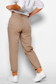 Бежевые джинсы-мом 48542 Бежевые джинсы-мом 48542