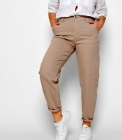 Бежевые джинсы-мом 48542
