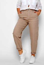 Бежевые джинсы-мом 48542 Бежевые джинсы-мом 48542