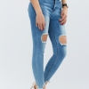 Женские джинсы с рваным краем 30751  xp-1828