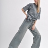 Серо-голубые винтажные джинсы wide leg 55997  xp-1837