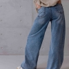 Джинсы Wide Leg голубого цвета 55999  xp-1839