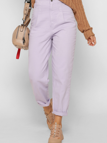 Женские джинсы slouchy цвет сирень 37967