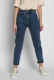 Синие джинсы-баллоны с высокой посадкой 55127 Синие джинсы-баллоны с высокой посадкой 55127