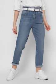 Синие джинсы с поясом-резинкой 36799 Синие джинсы с поясом-резинкой 36799