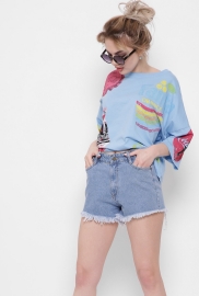 Синие мини-шорты 43096 Синие мини-шорты 43096