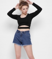 Темные джинсовые шорты 43094