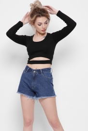 Темные джинсовые шорты 43094 Темные джинсовые шорты 43094