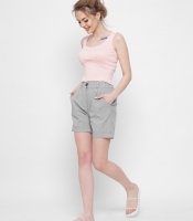 Легкие серые шорты из вискозы 43338