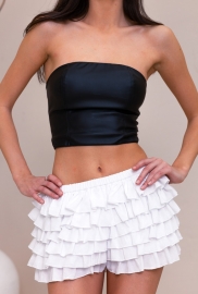 Белые шорты с рюшами 56278 Белые шорты с рюшами 56278