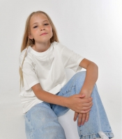 Детская повседневная футболка Premium, молоко 56020 Детская повседневная футболка Premium, молоко 56020