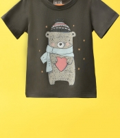 Детская футболка Standart с принтом медведь с сердцем 34492