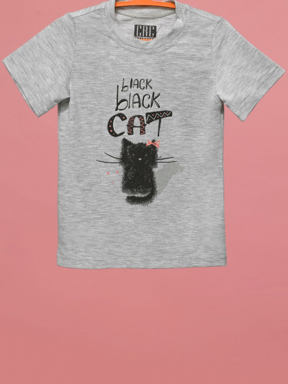 Детская футболка Standart з принтом Black black cat 34485