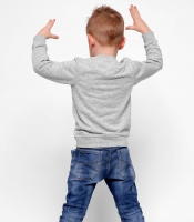 Детский однотонный свитшот серого цвета 31989