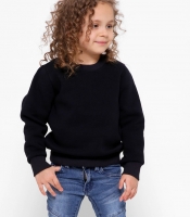 Детский однотонный свитшот темно-синего цвета 31987