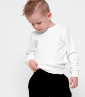 Детский однотонный свитшот белого цвета 31991