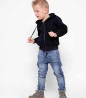 Детская однотонная спортивная кофта темно-синего цвета 31994 Детская однотонная спортивная кофта темно-синего цвета 31994